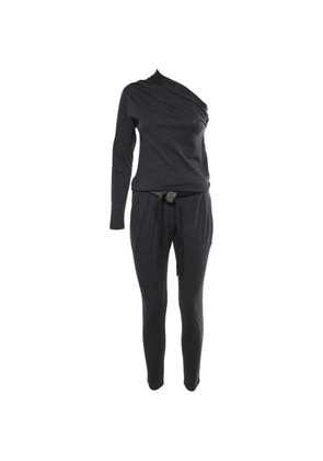 Brunello Cucinelli one-shoulder tapered-leg jumpsuit - Grey