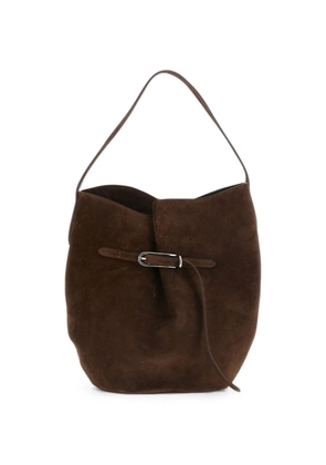 Liffner large Belted Bucket suede bucket bag - Brown