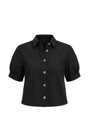 DL1961 Montauk puff-sleeve shirt - Black