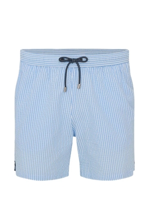 PATRICK ASSARAF striped seersucker swim shorts - Blue