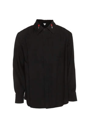 Bottega Veneta Pre-Owned Matchstick motif button-up shirt - Black