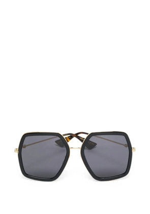 Gucci Pre-Owned geometric sunglasses - Black