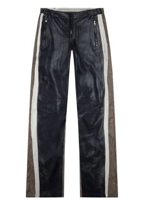 Diesel side-stripe straight-leg trousers - Black