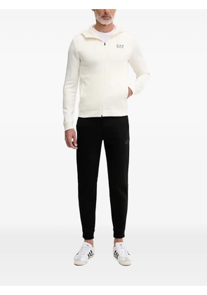 Ea7 Emporio Armani logo-print zip-up hoodie - Black