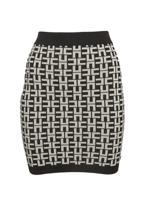 Elisabetta Franchi monogram mini skirt - White