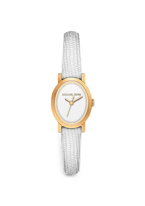Michael Kors Maude oval-face 22mm watch - White