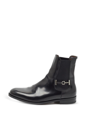 Ferragamo Pre-Owned Gancini chelsea boots - Black