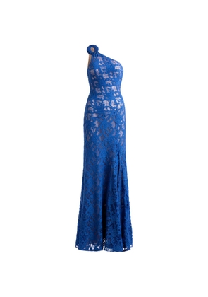 Silvia Tcherassi Teresa one-shoulder lace maxi dress - Blue