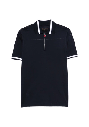 Kiton zip-fastening polo shirt - Blue