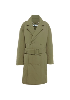 Off-White Pre-Owned double-breasted belted trench coat - Green