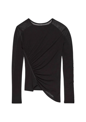 Helmut Lang ruched asymmetric top - Black