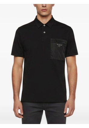 Prada Pre-Owned Re-Nylon patch pocket polo shirt - Black