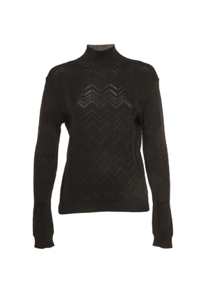 Missoni Pre-Owned zigzag knitted sweater - Black