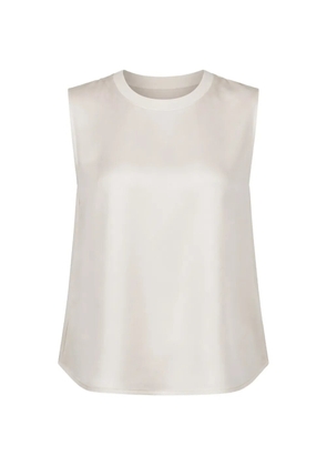 PATRICK ASSARAF silk crew-neck tank top - Neutrals