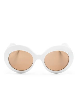 Gucci Eyewear Interlocking-G oversize-frame sunglasses - White