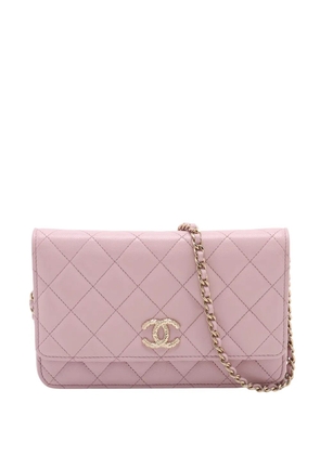 CHANEL Pre-Owned 2021-2026 CC Quilted Caviar Wallet on Chain crossbody bag - Pink