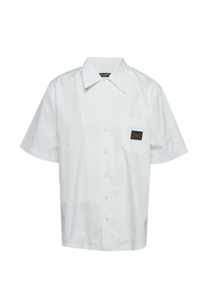 Dolce & Gabbana Pre-Owned logo-patch short-sleeve shirt - White