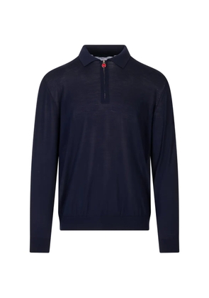 Kiton zip-fastening polo sweater - Blue