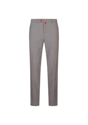 Kiton pressed-crease tailored trousers - Grey