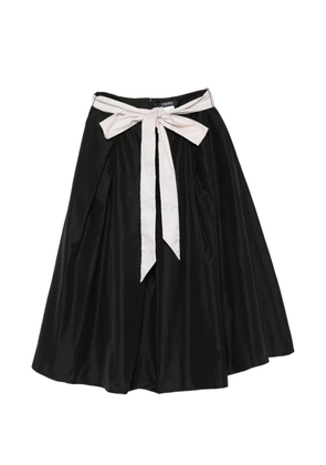 'S Max Mara bow-detail pleated skirt - Black