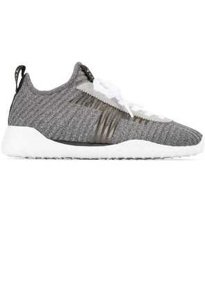 Tod's ribbed lace-up sneakers - Silver