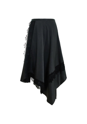 3.1 Phillip Lim lace-trim handkerchief-hem midi skirt - Black