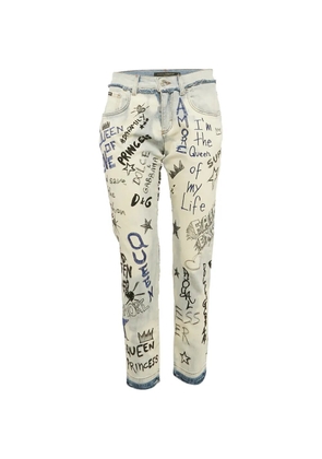 Dolce & Gabbana Pre-Owned embroidered boyfriend jeans - Blue