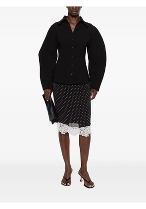 ROTATE BIRGER CHRISTENSEN fitted puff-sleeve shirt - Black