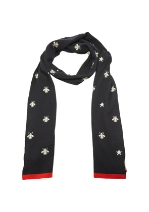 Gucci Pre-Owned bee star scarf - Blue