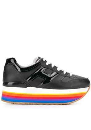 Hogan rainbow platform sole sneakers - Black