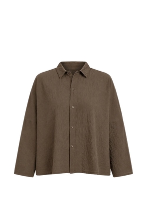 Labo Art Tina crinkled button-down cotton shirt - Brown