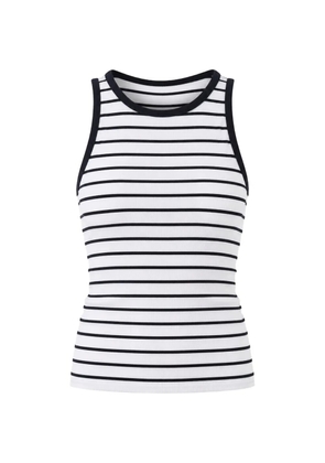 PATRICK ASSARAF striped ribbed tank top - White