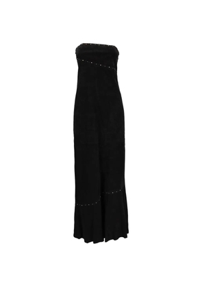 margherita mosconi studded strapless maxi dress - Black