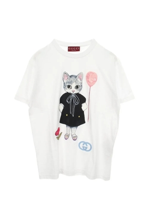 Gucci Pre-Owned x Yuko Higuchi 2010s Japan Limited cat sequin T-shirt - White