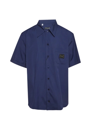 Dolce & Gabbana Pre-Owned short-sleeve logo-plaque shirt - Blue