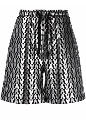 Valentino Garavani high-shine monogram shorts - Black