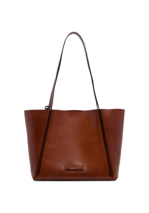 The Bridge leather removable-pouch tote bag - Brown