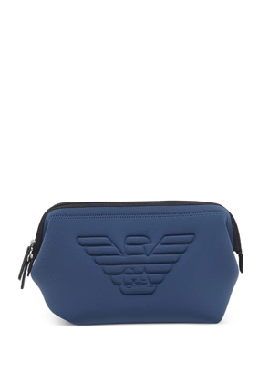 Emporio Armani Pre-Owned zip-up clutch bag - Blue