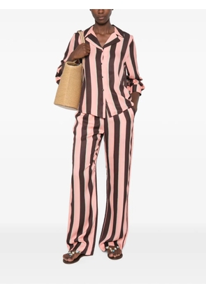 Stine Goya striped button-up shirt - Brown