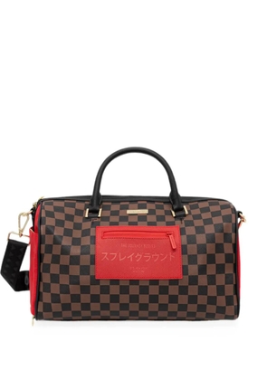Sprayground checkerboard-print holdall - Brown