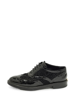 Burberry Pre-Owned lace-panel brogues - Black