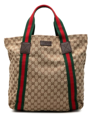 Gucci Pre-Owned 2000-2015 GG Canvas Web tote bag - Neutrals