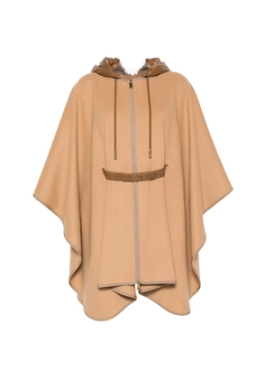 Moncler belted hooded cape - Neutrals