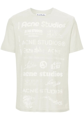 Acne Studios logo-print organic-cotton T-shirt - Green