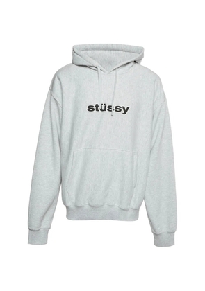 Stüssy logo-print hoodie - Grey