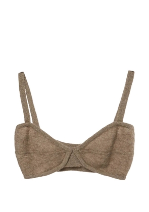 KHAITE Pre-Owned strappy bralette top - Brown