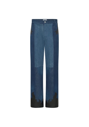 Marine Serre wide-leg jeans - Blue