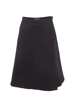 Sonia Rykiel Pre-Owned wrap-style jersey midi skirt - Blue
