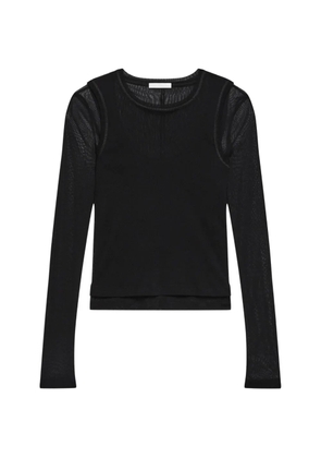 Helmut Lang mesh-panel T-shirt - Black