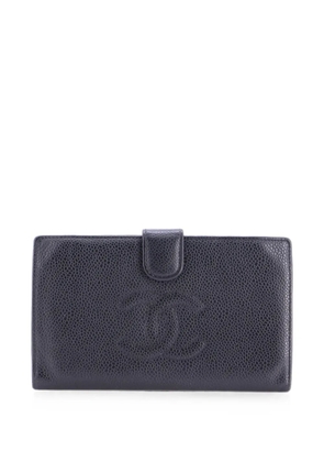 CHANEL Pre-Owned Timeless CC French Wallet Caviar Long small wallets - Black